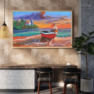 QUIET HARBOR - ACRYLIC PAINTING