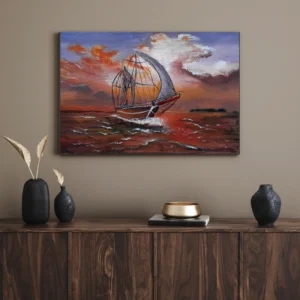 SUNSET SAILS - ACRYLIC PAINTING