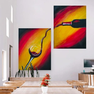 WINE FLOW - ACRYLIC PAINTING